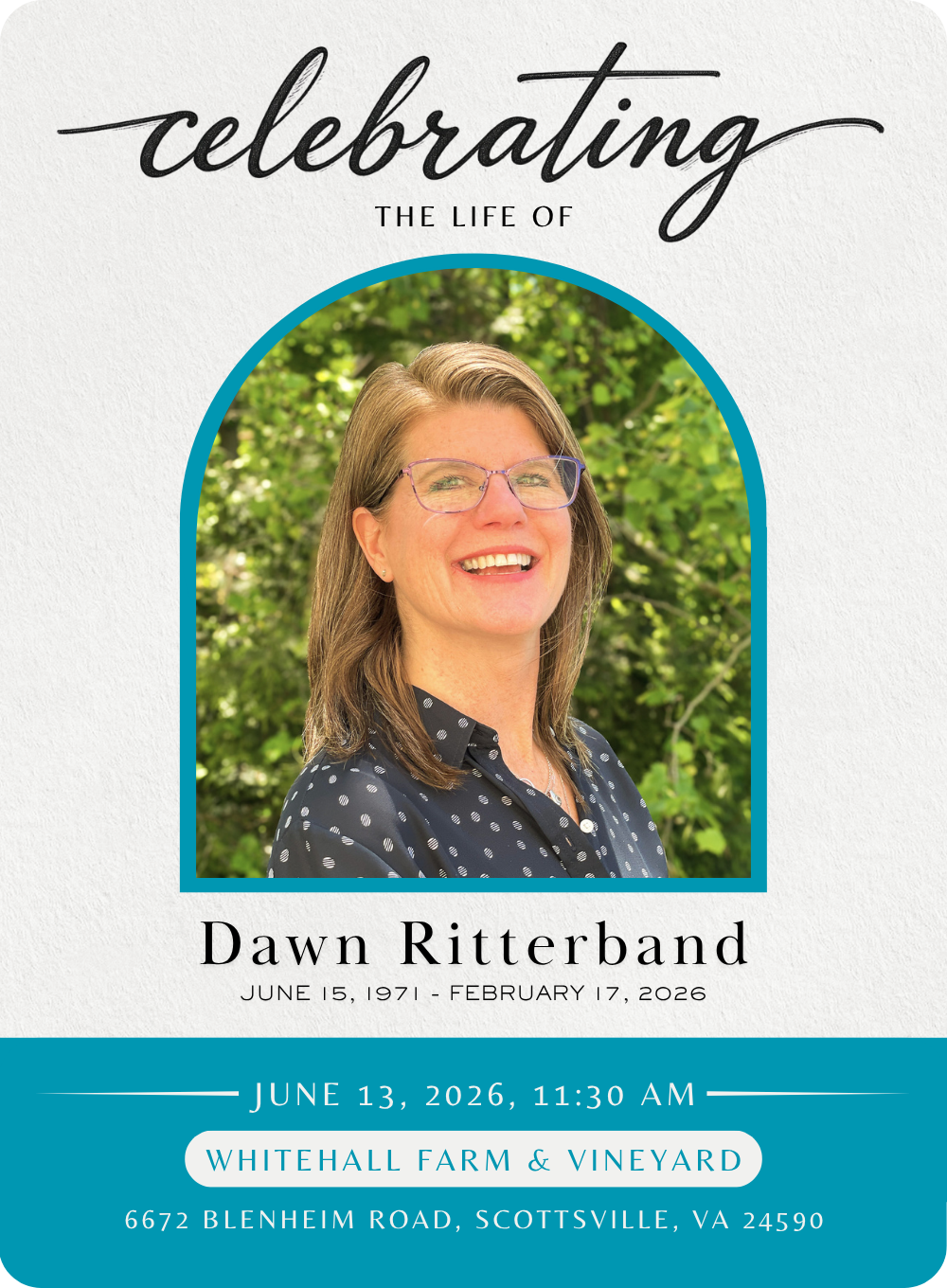 Celebration of Life Invitation